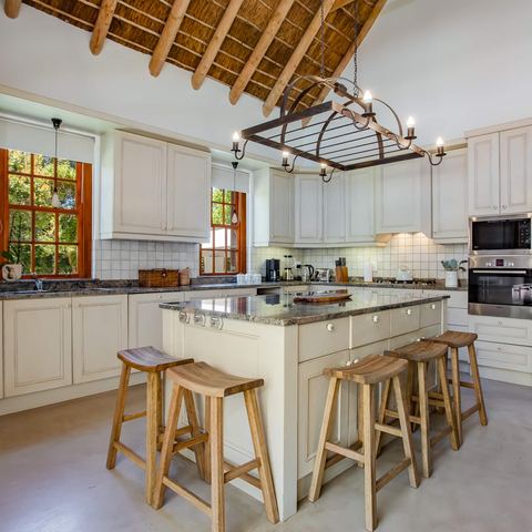 Kitchen with gas stove and oven