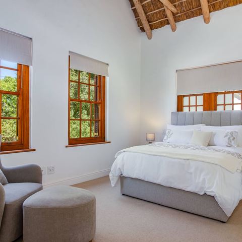The Rose Suite, a main-floor bedroom overlooking the garden